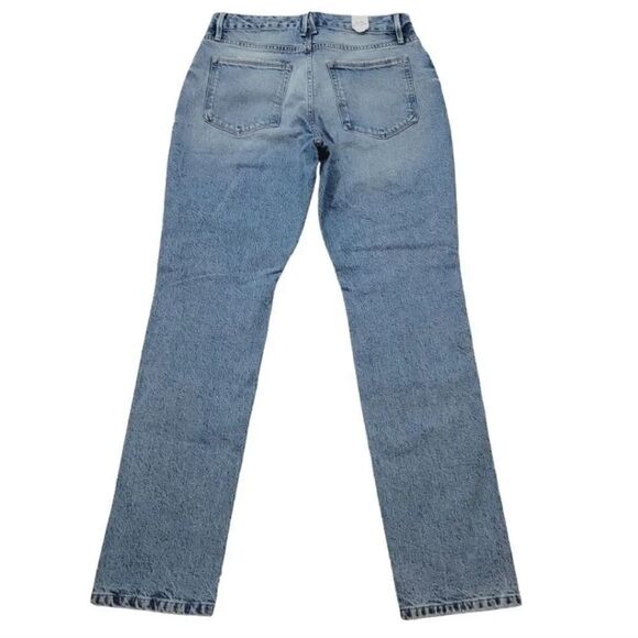 NEW Good American Good Classic Twisted Slit Split Ankle Denim Med Wash Size 8/29 - Picture 3 of 12